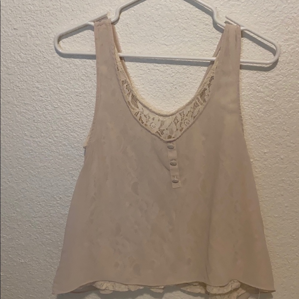 Love Culture Cream Lace Tank Top